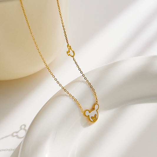 Gold Mickey Mouse Necklace
