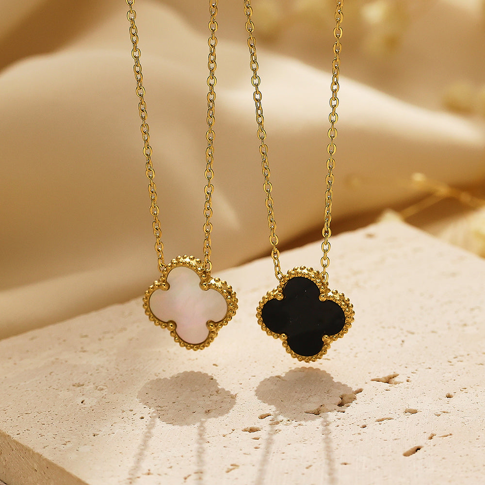 Midnight Clover Necklace