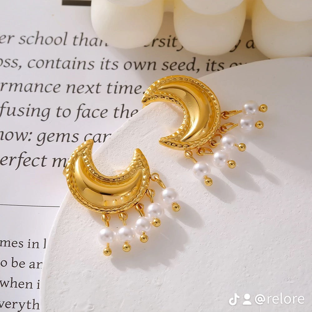 Lunar Luxe Crescent Earrings